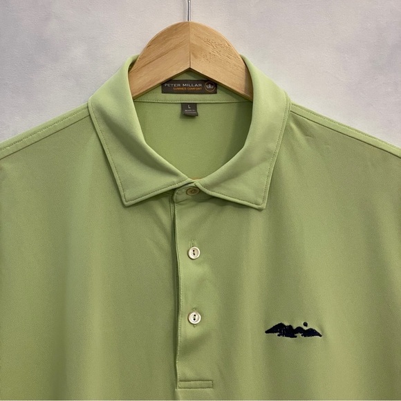 Peter Millar Summer Comfort Golf Polo Green Large - Picture 3 of 10